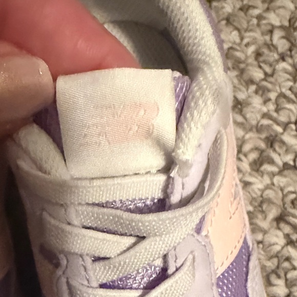 New Balance Kids Lavender and Peach Sneakers - Picture 2 of 5